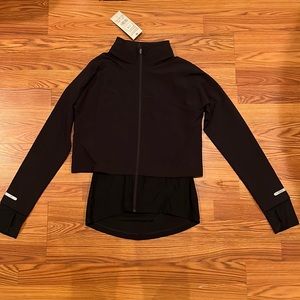 NWT Sweaty Betty XS Fast Track Running Jacket (Black)
